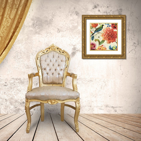 Rainbow Garden II - Cream Gold Ornate Wood Framed Art Print with Double Matting by Audit, Lisa