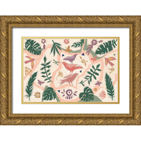 Desert Flair V Color Gold Ornate Wood Framed Art Print with Double Matting by Brissonnet, Daphne