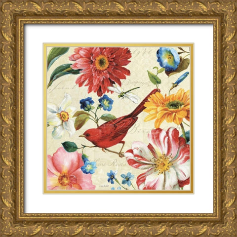 Rainbow Garden III - Cream Gold Ornate Wood Framed Art Print with Double Matting by Audit, Lisa