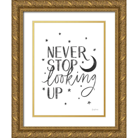 Little Child I BW Gold Ornate Wood Framed Art Print with Double Matting by Thorns, Becky