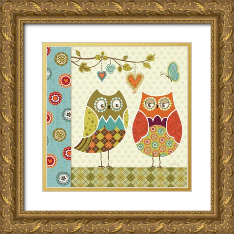 Owl Wonderful I Gold Ornate Wood Framed Art Print with Double Matting by Audit, Lisa