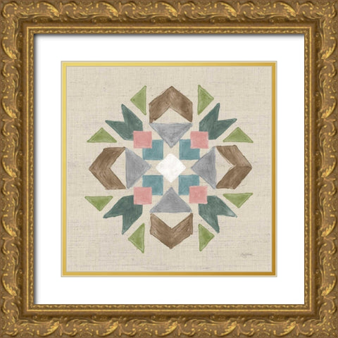 Cotton Bouquet VI Gold Ornate Wood Framed Art Print with Double Matting by Urban, Mary