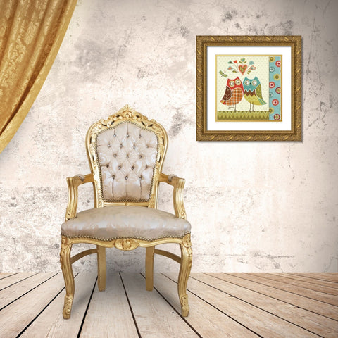 Owl Wonderful II Gold Ornate Wood Framed Art Print with Double Matting by Audit, Lisa