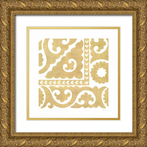 Simply Elegant IX Gold Ornate Wood Framed Art Print with Double Matting by Green, Nancy