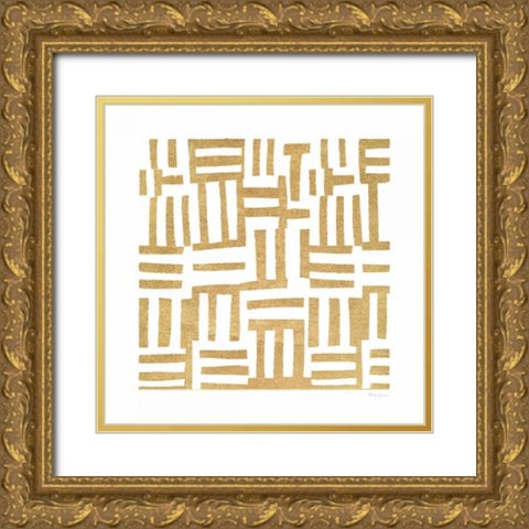 Simply Elegant XI Gold Ornate Wood Framed Art Print with Double Matting by Green, Nancy