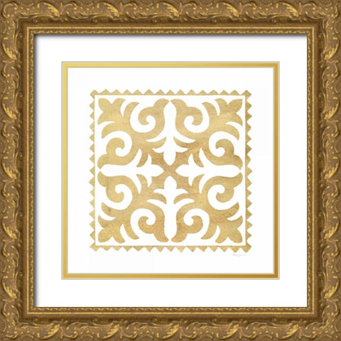 Simply Elegant XV Gold Ornate Wood Framed Art Print with Double Matting by Green, Nancy