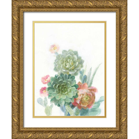 Pastel Desert I Gold Ornate Wood Framed Art Print with Double Matting by Nai, Danhui