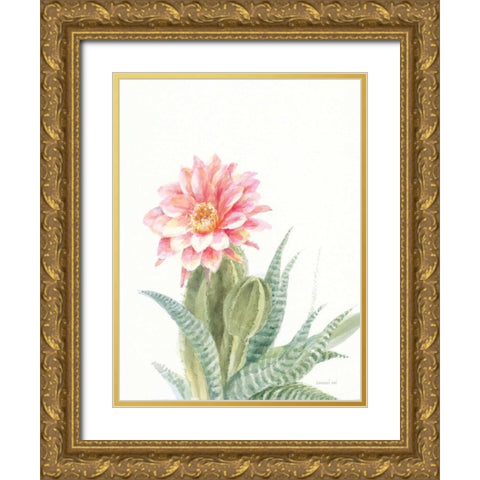 Pastel Desert II Gold Ornate Wood Framed Art Print with Double Matting by Nai, Danhui