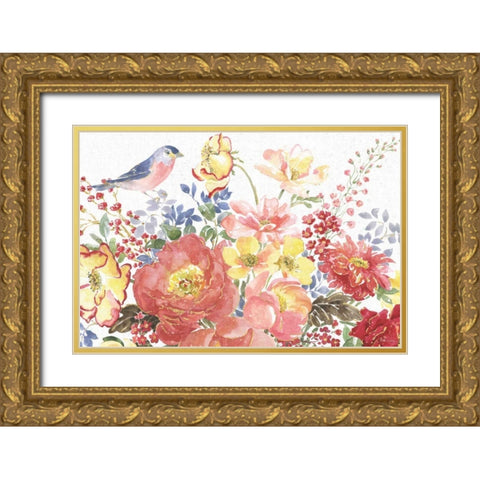 Floral Focus II Gold Ornate Wood Framed Art Print with Double Matting by Grove, Beth