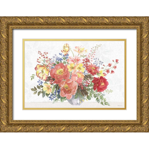 Floral Focus V Gold Ornate Wood Framed Art Print with Double Matting by Grove, Beth