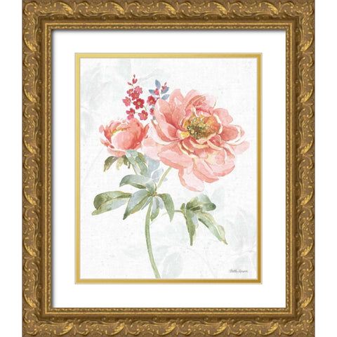Floral Focus VI Gold Ornate Wood Framed Art Print with Double Matting by Grove, Beth
