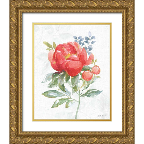 Floral Focus VII Gold Ornate Wood Framed Art Print with Double Matting by Grove, Beth