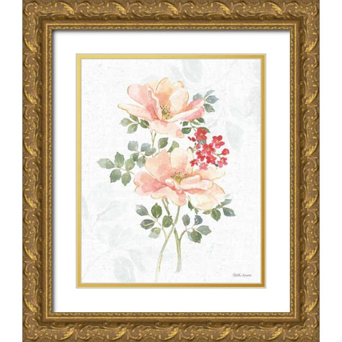 Floral Focus VIII Gold Ornate Wood Framed Art Print with Double Matting by Grove, Beth