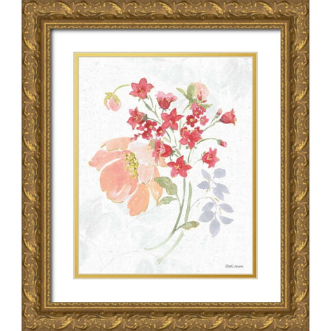 Floral Focus IX Gold Ornate Wood Framed Art Print with Double Matting by Grove, Beth