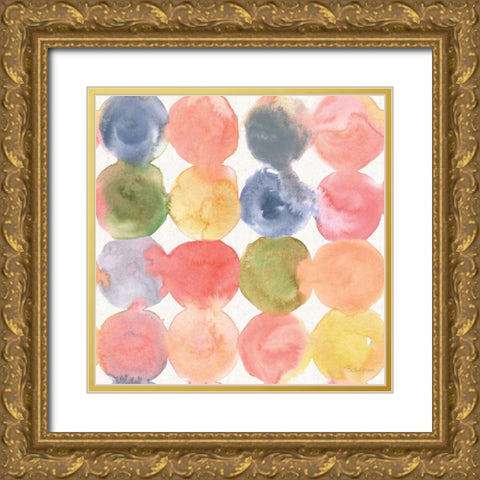 Floral Focus Pattern VIII Gold Ornate Wood Framed Art Print with Double Matting by Grove, Beth