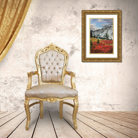 Lake Ann North Cascades Gold Ornate Wood Framed Art Print with Double Matting by Majchrowicz, Alan
