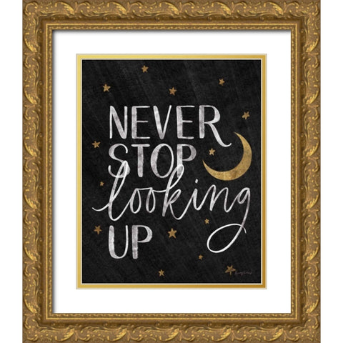 Little Child I Black Gold Gold Ornate Wood Framed Art Print with Double Matting by Thorns, Becky