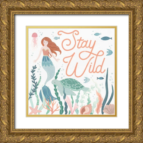 Under the Sea III Gold Ornate Wood Framed Art Print with Double Matting by Marshall, Laura