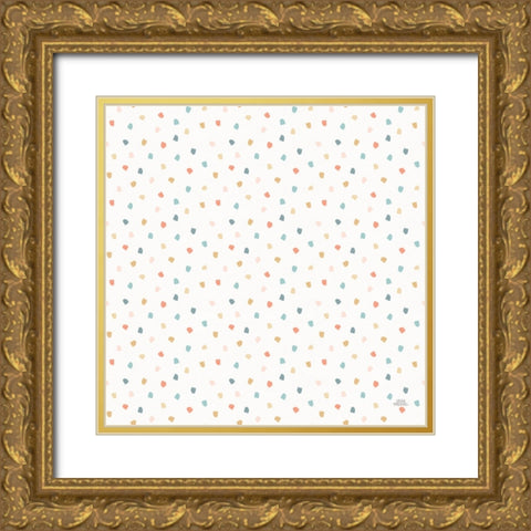 Under the Sea Pattern XIVA Gold Ornate Wood Framed Art Print with Double Matting by Marshall, Laura