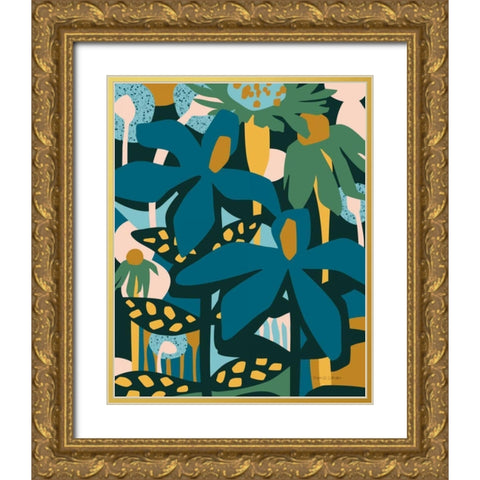 Color Your Life Gold Ornate Wood Framed Art Print with Double Matting by Gallagher, Megan