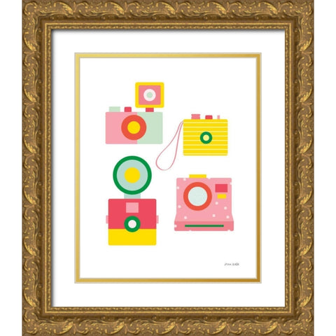 Camera Shy II Gold Ornate Wood Framed Art Print with Double Matting by Kelle, Ann
