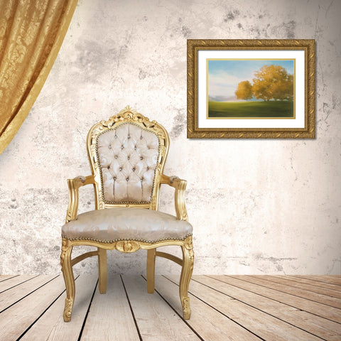 Autumn Glow Gold Gold Ornate Wood Framed Art Print with Double Matting by Purinton, Julia