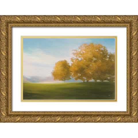 Autumn Glow Gold Gold Ornate Wood Framed Art Print with Double Matting by Purinton, Julia
