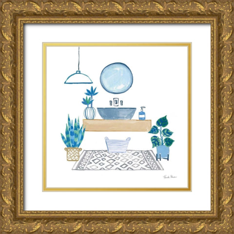Relax I Gold Ornate Wood Framed Art Print with Double Matting by Zaman, Farida