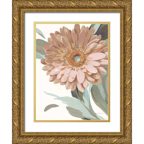 Jewel of the Garden II Pastel Gold Ornate Wood Framed Art Print with Double Matting by Nai, Danhui