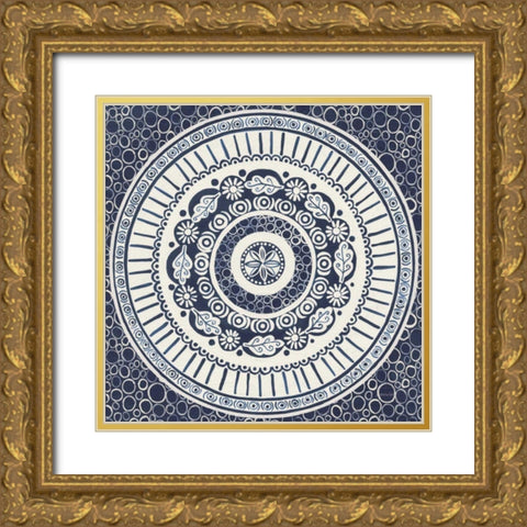 Hemma IV Gold Ornate Wood Framed Art Print with Double Matting by Lovell, Kathrine