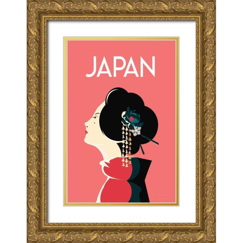 Japan Gold Ornate Wood Framed Art Print with Double Matting by Escalante, Omar