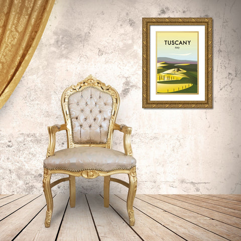 Tuscany Gold Ornate Wood Framed Art Print with Double Matting by Escalante, Omar