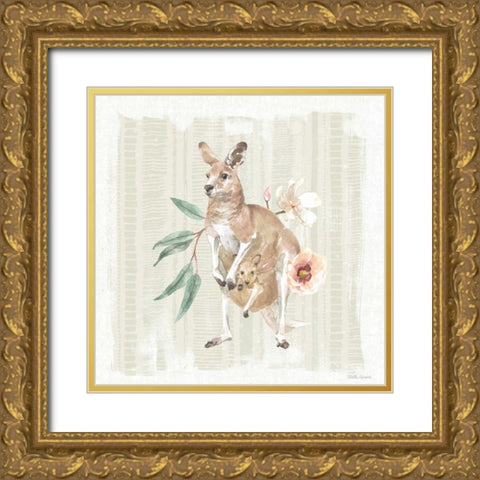 Aussie Love V Gold Ornate Wood Framed Art Print with Double Matting by Grove, Beth