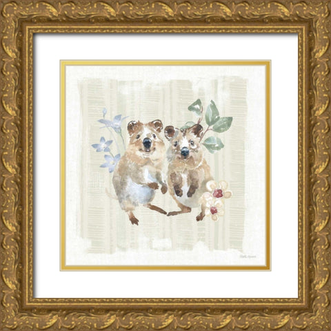 Aussie Love VI Gold Ornate Wood Framed Art Print with Double Matting by Grove, Beth