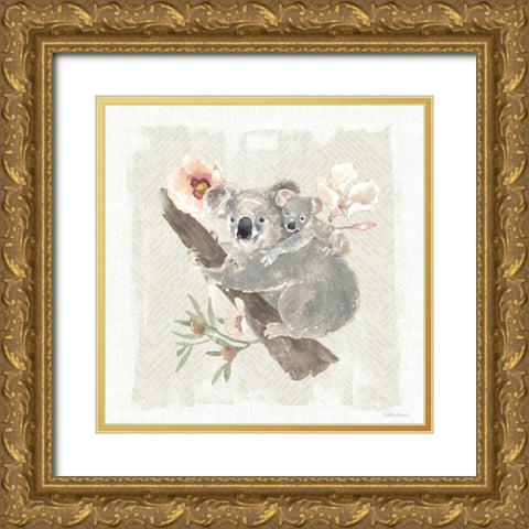 Aussie Love VII Gold Ornate Wood Framed Art Print with Double Matting by Grove, Beth