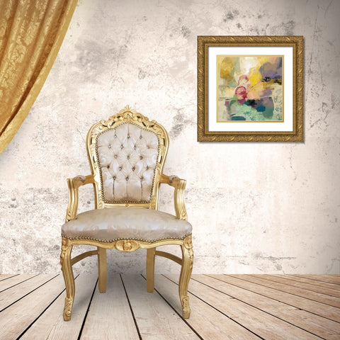 Mid Mod Mood Gold Ornate Wood Framed Art Print with Double Matting by Vassileva, Silvia