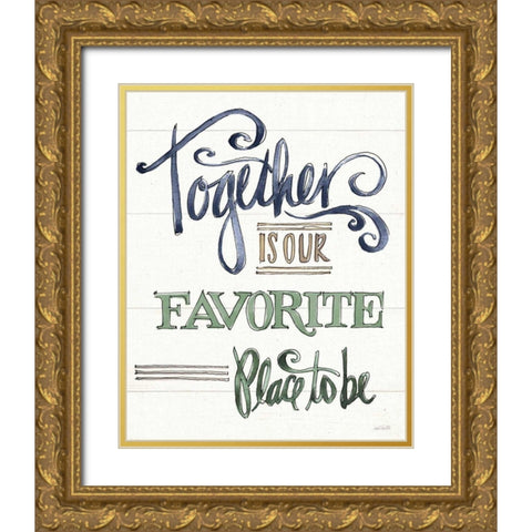 Country Love VI Gold Ornate Wood Framed Art Print with Double Matting by Tavoletti, Anne
