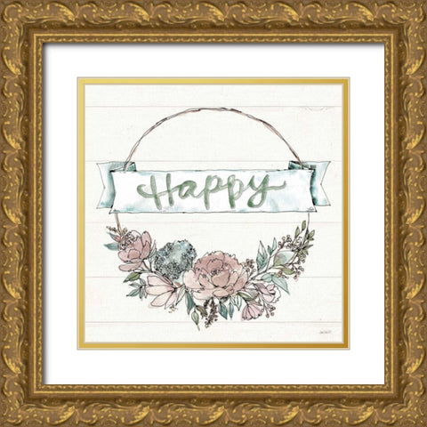 Country Love IV Neutral Gold Ornate Wood Framed Art Print with Double Matting by Tavoletti, Anne