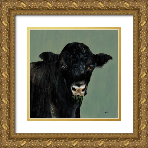 Farm Team I Sage Gold Ornate Wood Framed Art Print with Double Matting by Ducklow, Patsy