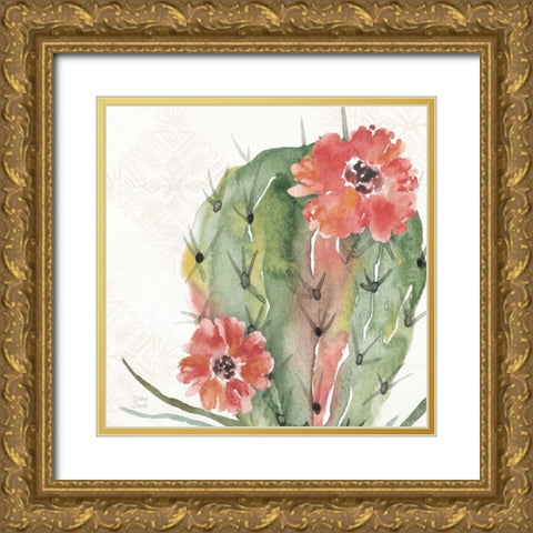 Sweet Southwest V Gold Ornate Wood Framed Art Print with Double Matting by June, Dina