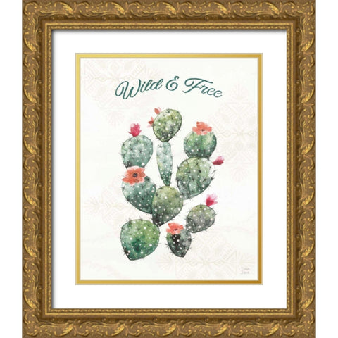 Sweet Southwest X Gold Ornate Wood Framed Art Print with Double Matting by June, Dina