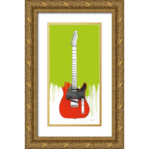 Garage Band I Paint Gold Ornate Wood Framed Art Print with Double Matting by Schick, Mike