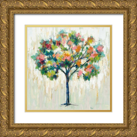 Blooming Tree Neutral Gold Ornate Wood Framed Art Print with Double Matting by Vassileva, Silvia