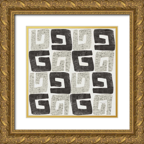 Kubatwist Neutral Gold Ornate Wood Framed Art Print with Double Matting by Warrick, Cheryl