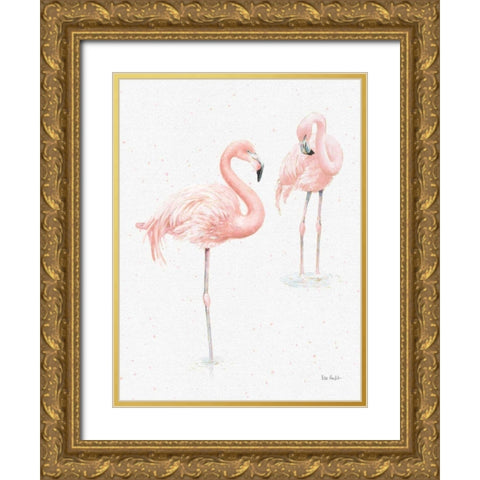 Gracefully Pink X Light Reversed Gold Ornate Wood Framed Art Print with Double Matting by Audit, Lisa