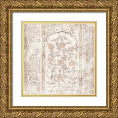 Animal Textile I Gold Ornate Wood Framed Art Print with Double Matting by Wild Apple Portfolio