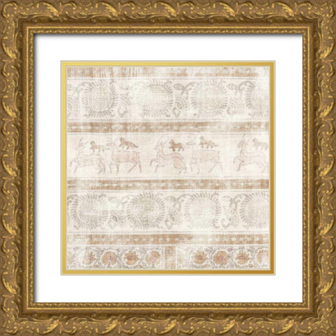 Animal Textile II Gold Ornate Wood Framed Art Print with Double Matting by Wild Apple Portfolio