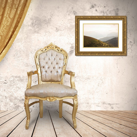 The Pass Gold Ornate Wood Framed Art Print with Double Matting by Aledanda