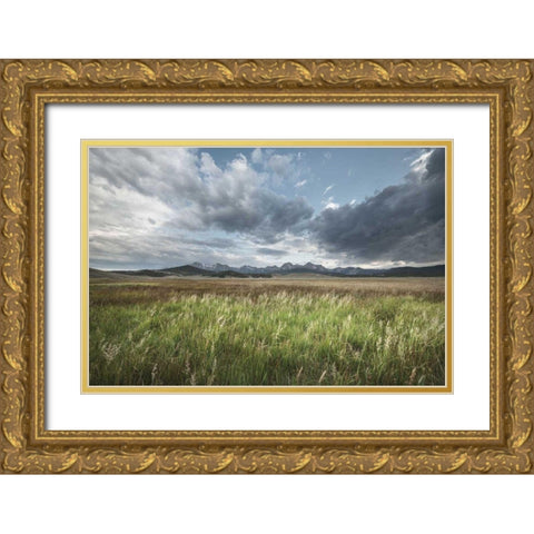 Sawtooth Mountains Idaho Gold Ornate Wood Framed Art Print with Double Matting by Majchrowicz, Alan