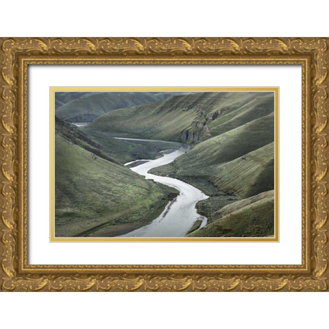 John Day River Oregon I Gold Ornate Wood Framed Art Print with Double Matting by Majchrowicz, Alan